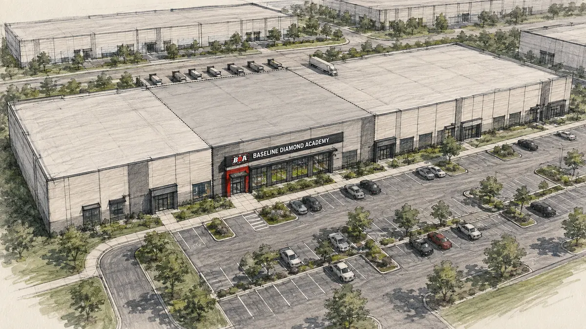 Planned headquarters aerial site concept rendering